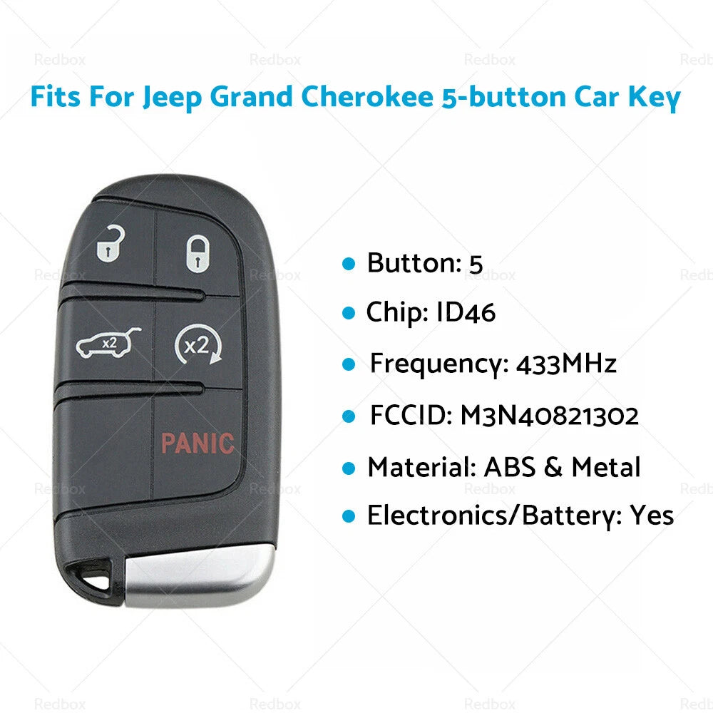 Smart Remote Key for Jeep Grand Cherokee (2014–2019) 433MHz