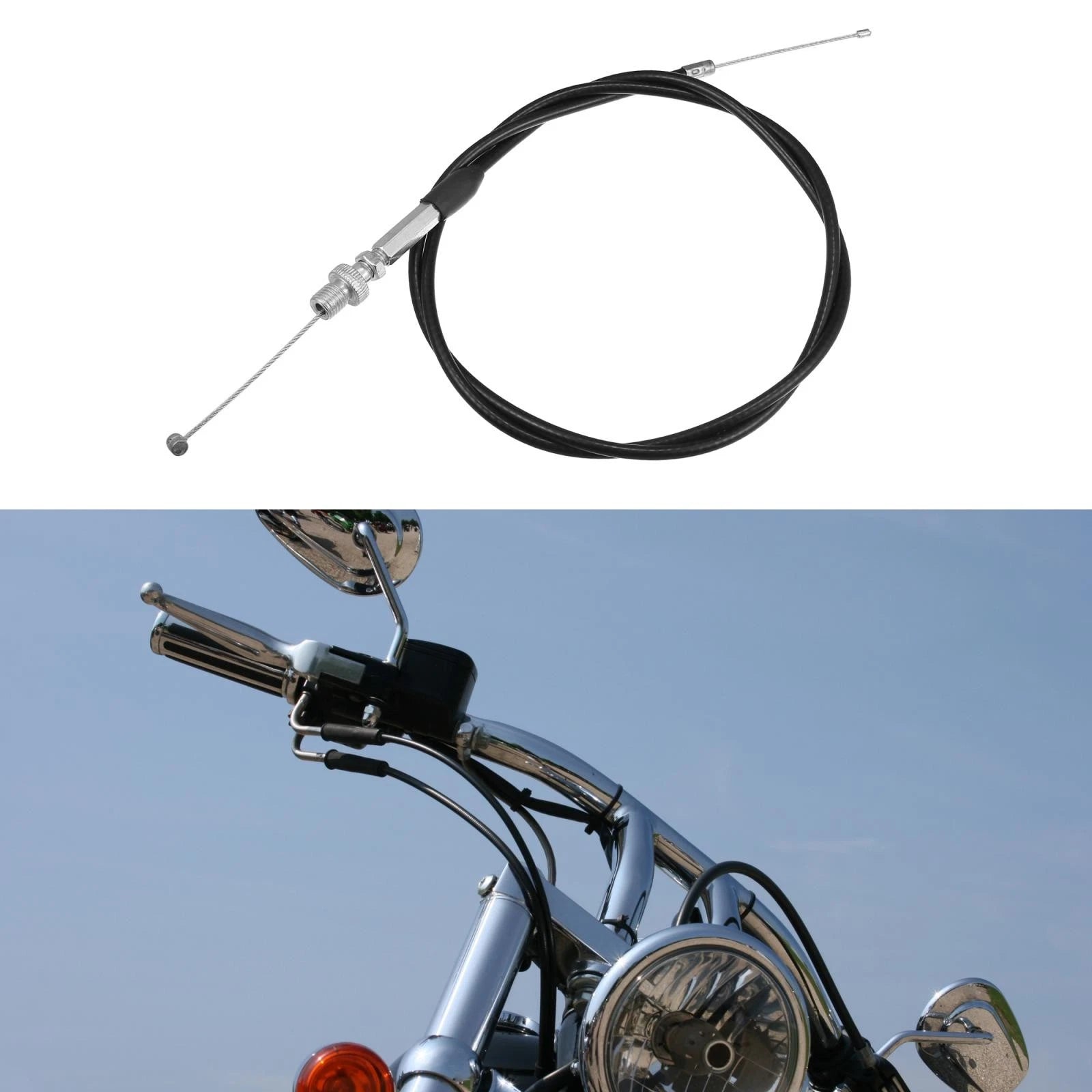 Throttle Cable Wire Replacement 120cm for 50cc-250cc ATV Quad Bike (Black)