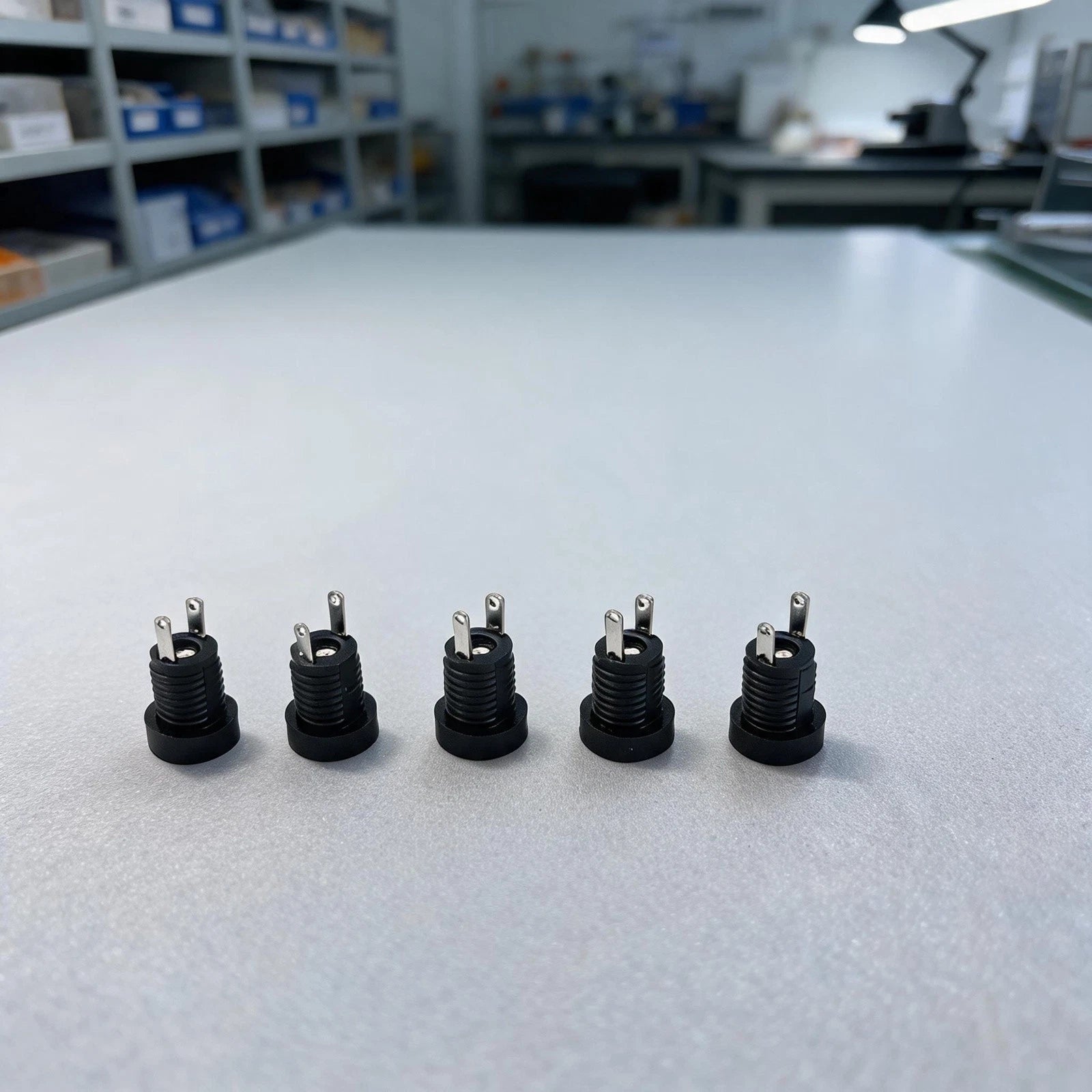 5 Pair 12V DC Power Connectors for Panel Mount (5.5x2.1mm)