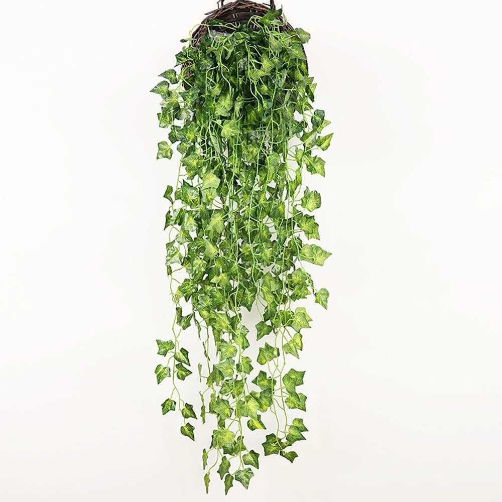 Set of 2 Artificial Hanging Plants Greenery Vine Garland