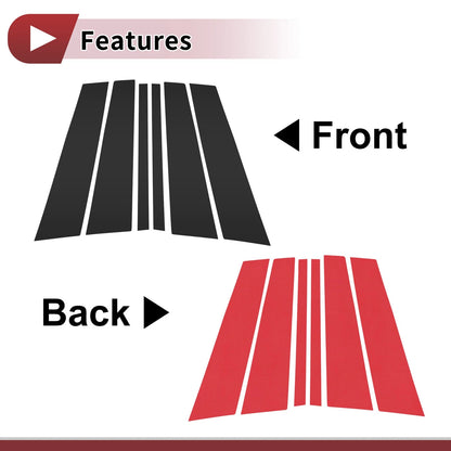 Door Pillar Window Trim for Volvo XC90 (2002–2015) Black Left Right