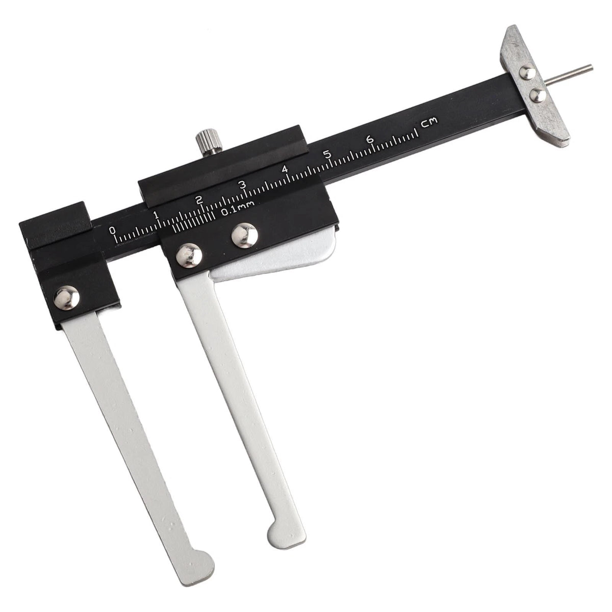 Tire Measuring Tool for Versatile Applications (Black/Silver)