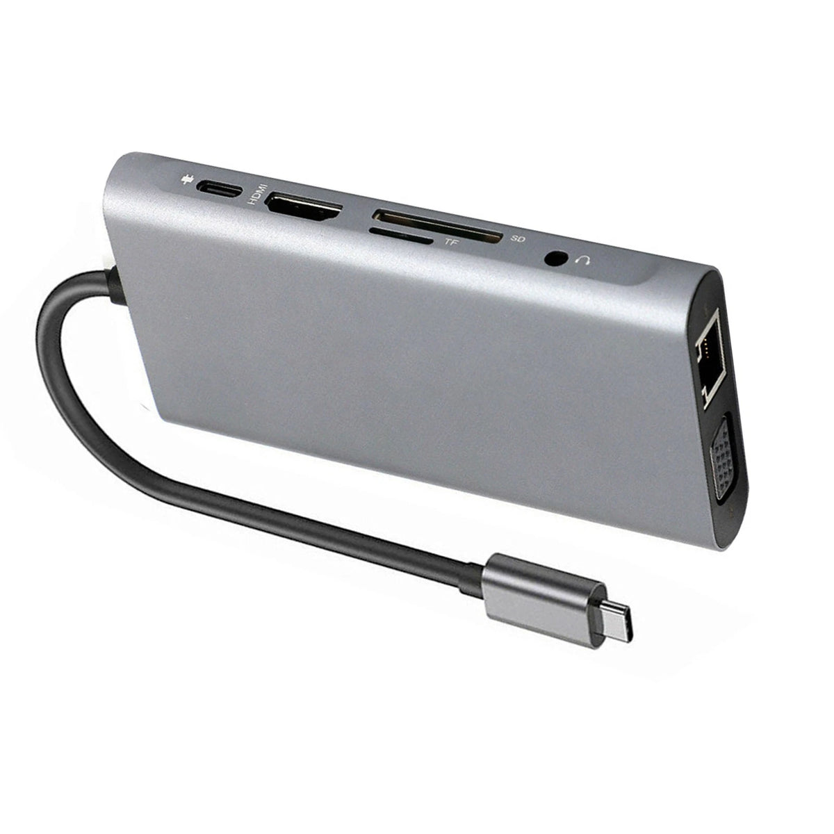 USB-C Hub Dock Station Adapter for Laptops (HDMI, VGA, RJ45, USB 3.0)