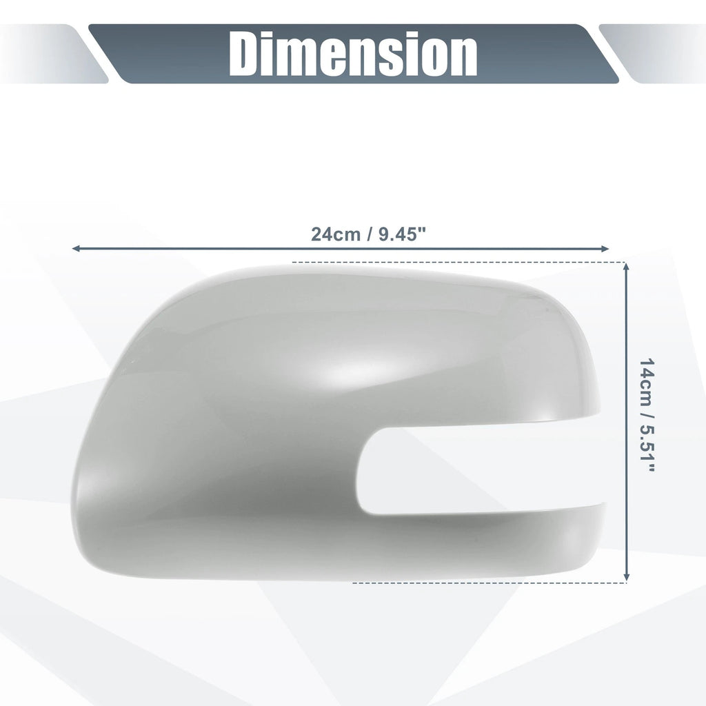 Left Side Door Mirror Cover Caps Replacement Gray for Toyota Camry (2006–2011)
