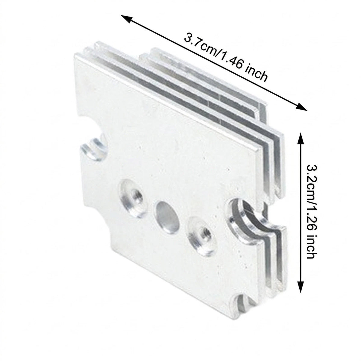 Aluminum Heat Dissipator for K2 SE 3D Printer Extruder (3.7 cm x 3.2 cm)