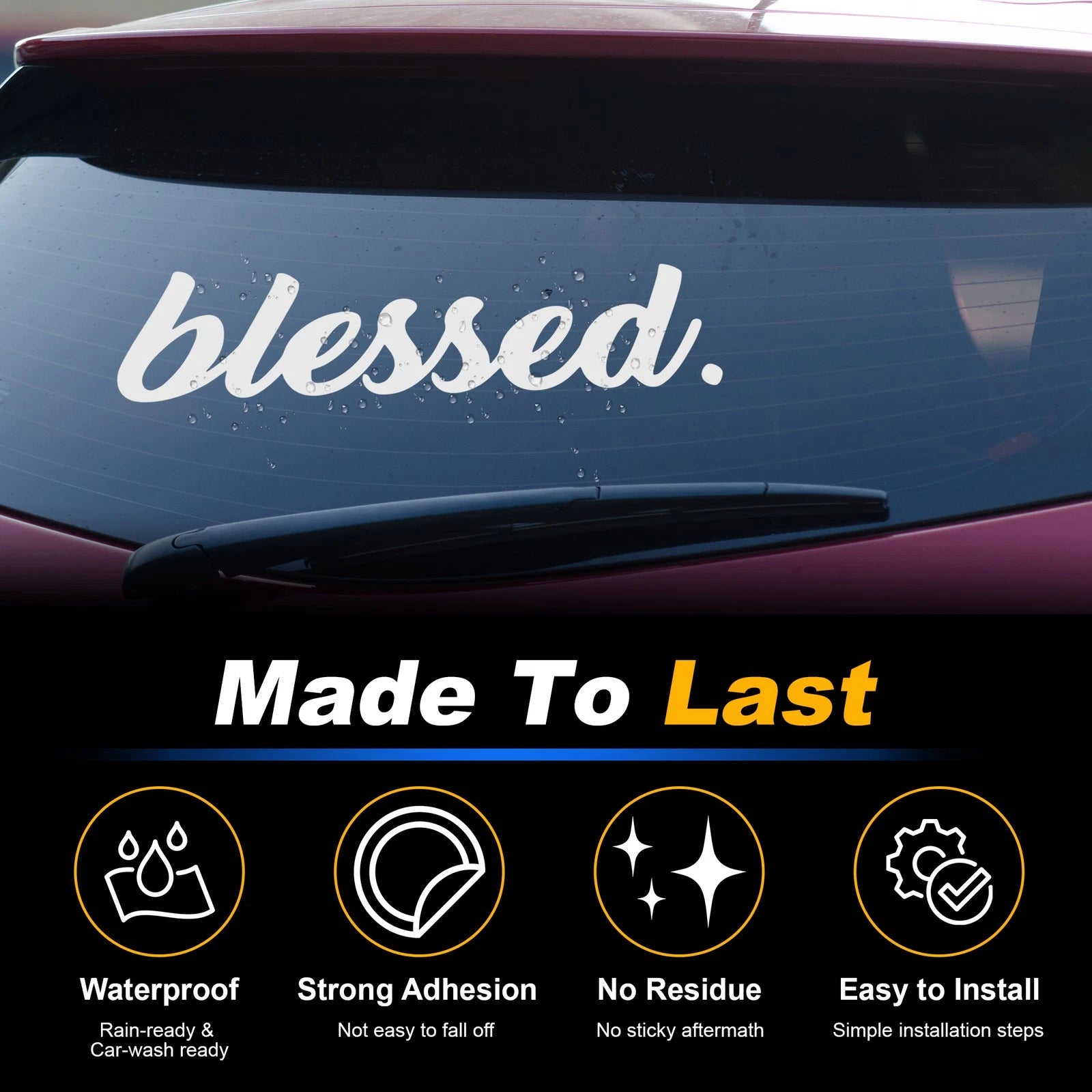 Reflective Bumper Decal for