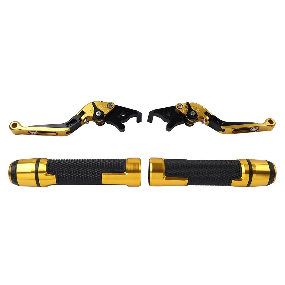 Folding Extendable Brake Clutch Levers for Benelli TRK502/X (2017–2023) Gold
