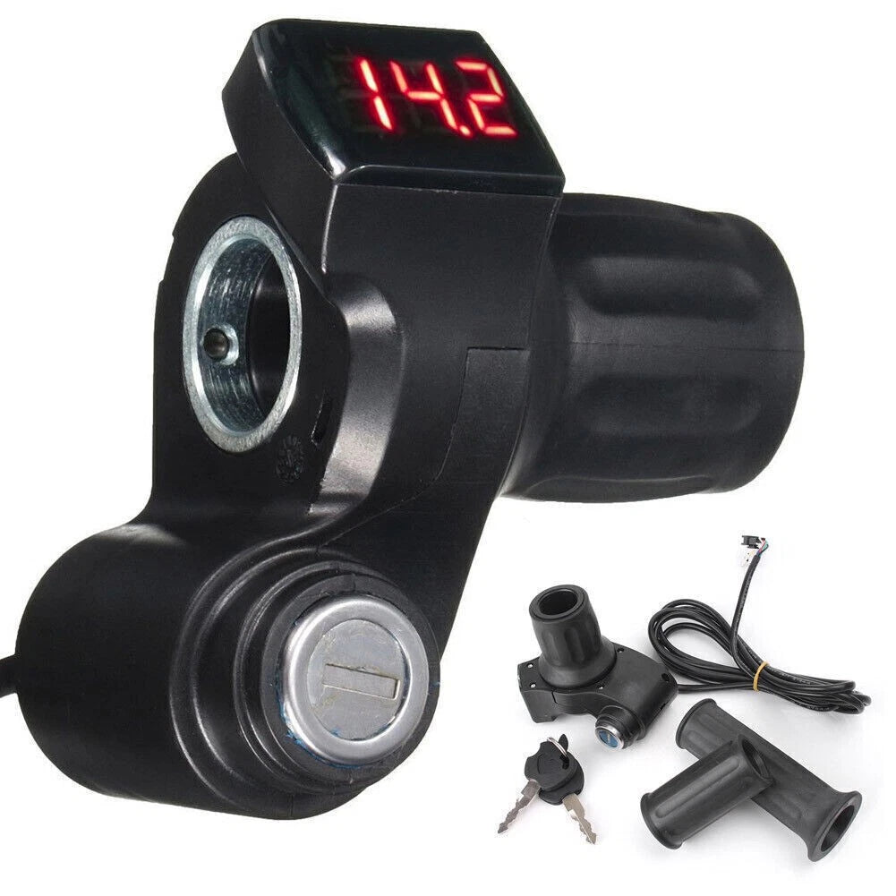 Electric Scooter Ebike Half Twist Throttle Grip Handlebar (12V-99V)