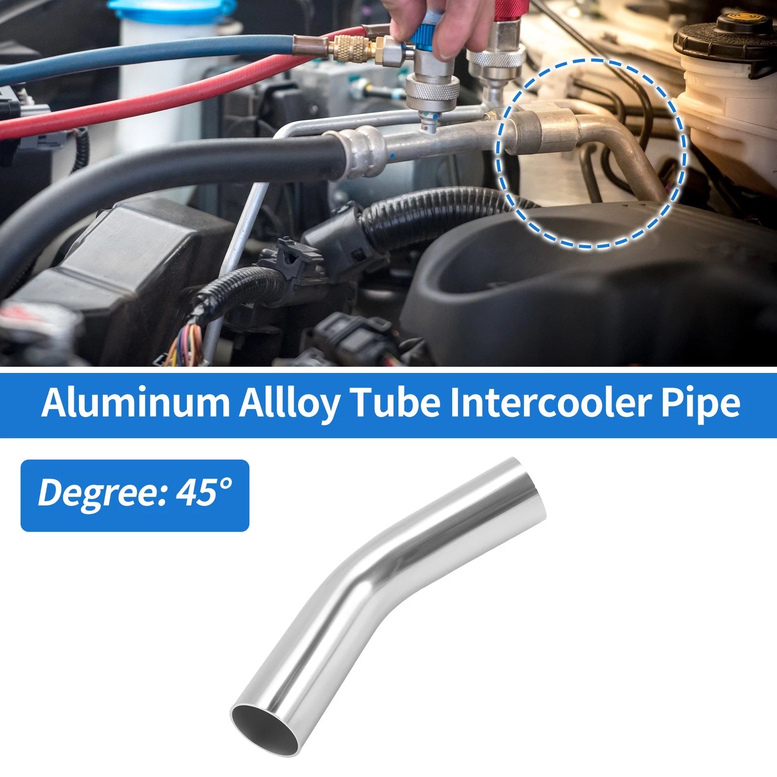1.5" OD 45° Intercooler Pipe for Universal Applications (0.06" Thickness)