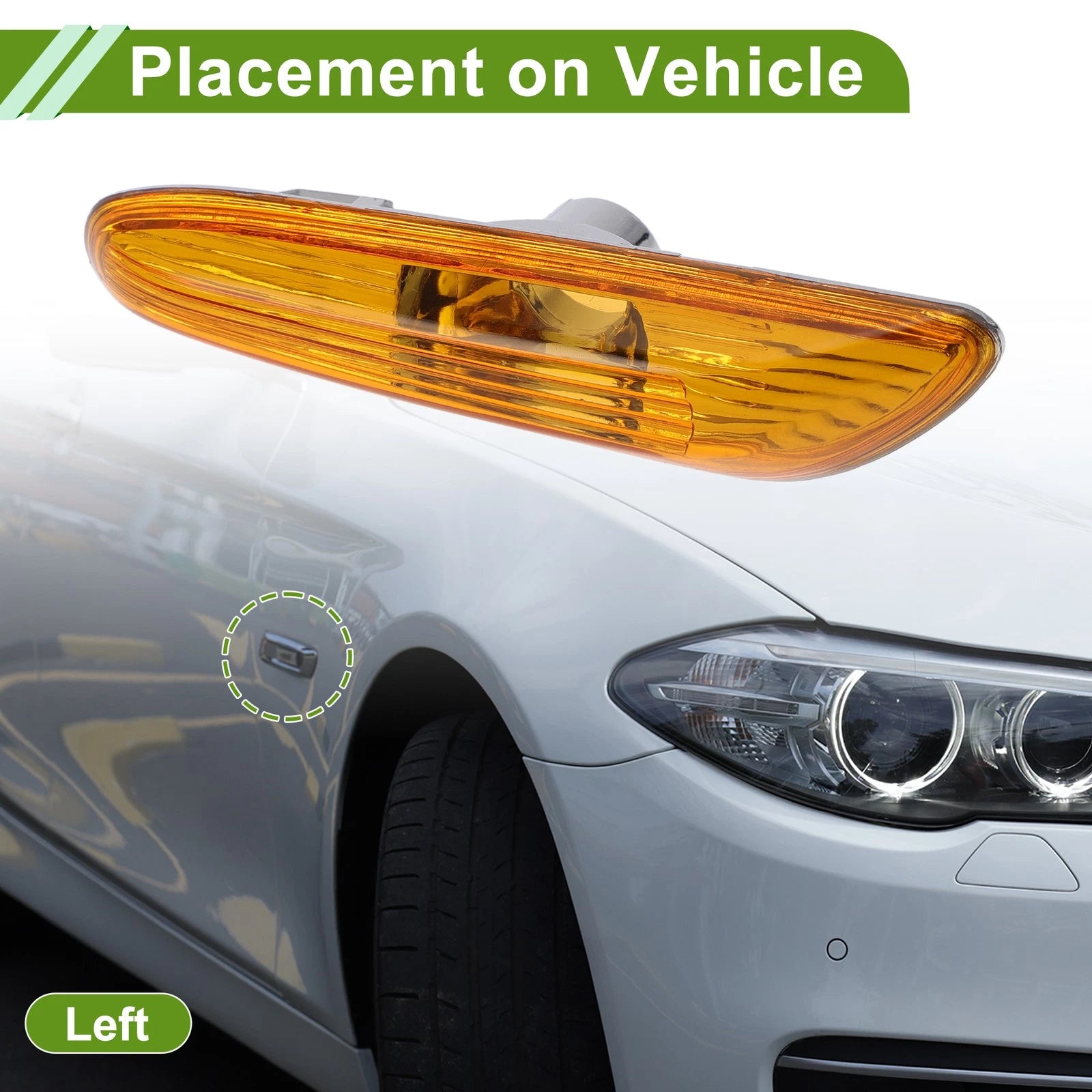 Left Side Marker Light Cover Replacement for BMW 320i (2002–2005)