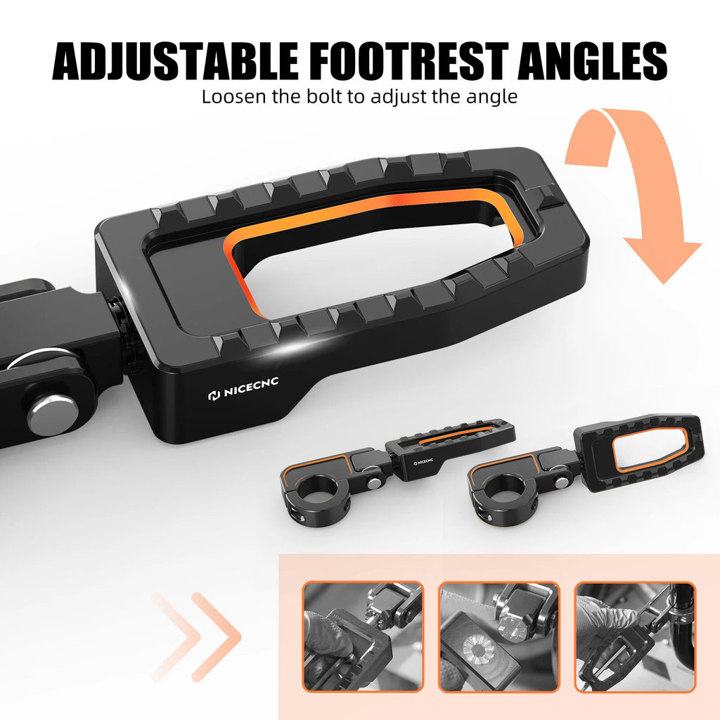 Foldable Engine Guards Footrest Pegs for Harley CVO Limited FLHTKSE (2014–2021)