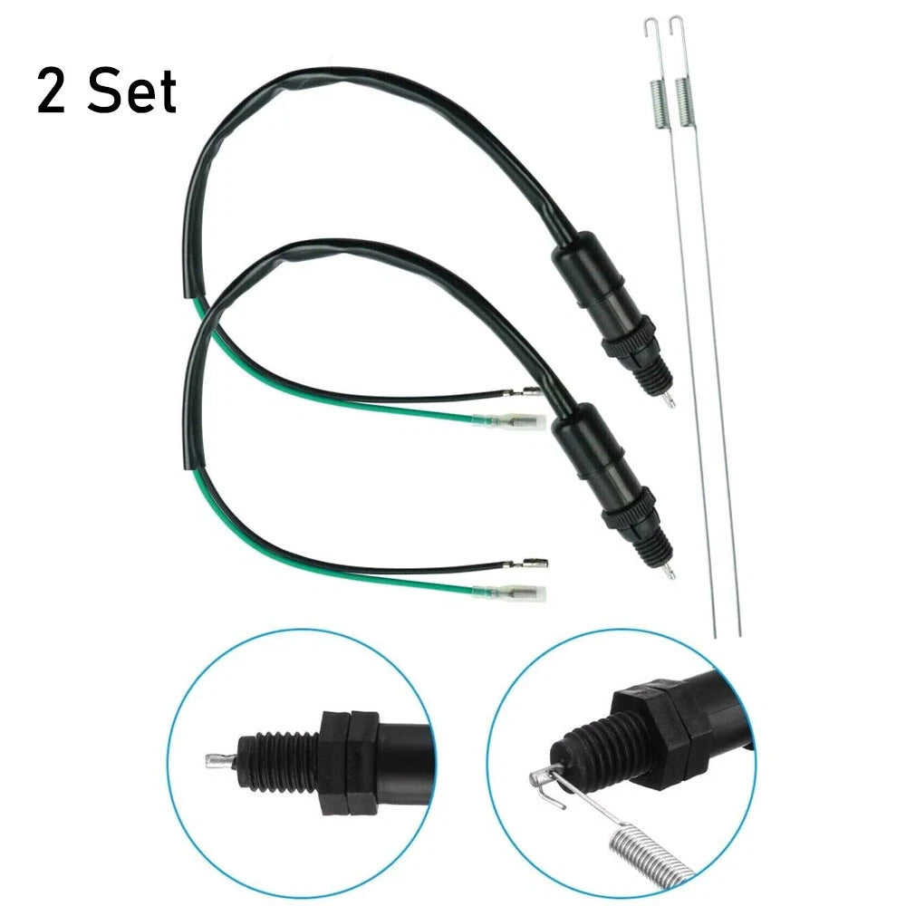 2X Universal Rear Brake Stop Light Switch W/ Spring For Honda Yamaha Motorcycle