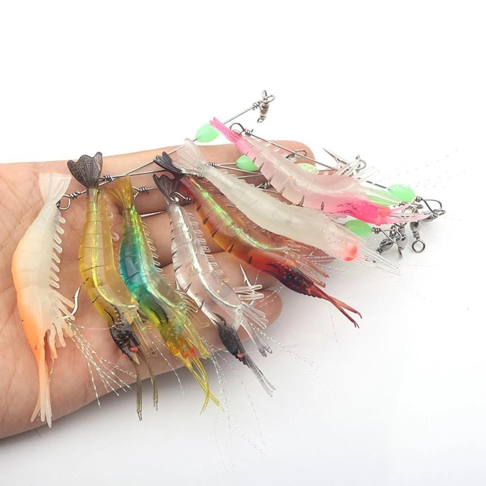 Luminous Soft Shrimp Fishing Lure for Trout, Perch, Salmon