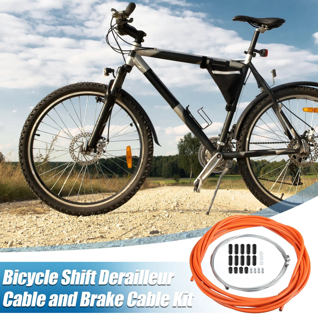 Universal Bicycle Shift and Brake Cable Kit for Orange (Fits Most) (N/A)