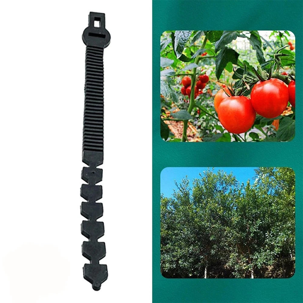 Set of 10 Adjustable Rubber Plant Ties for Garden Tree Support