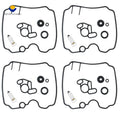 Set of 4 Carburetor Rebuild Kits for Yamaha FZR1000 TDM850 TRX850 XTZ750