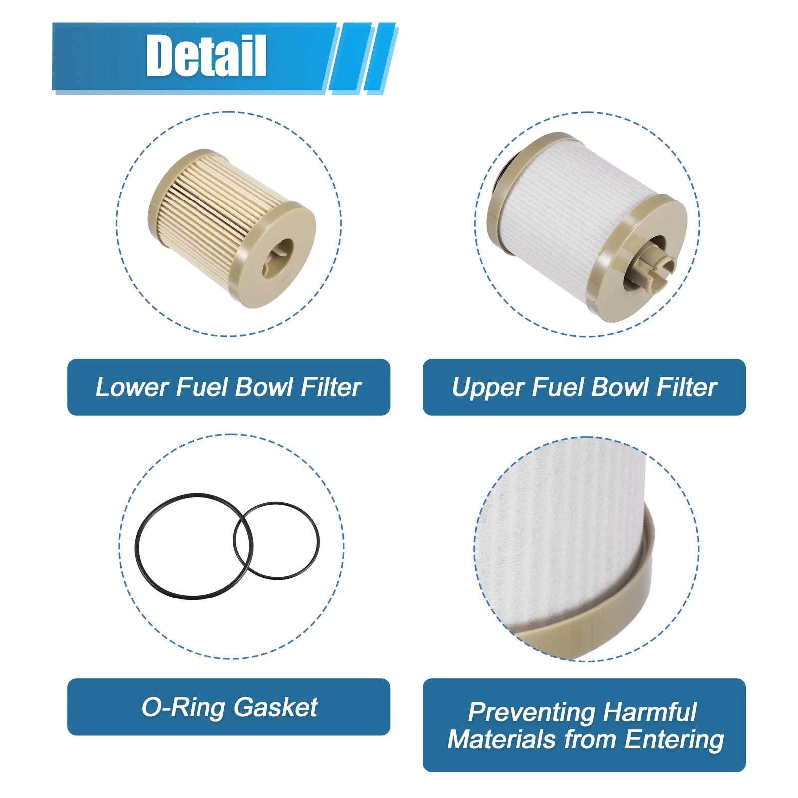 Set Fuel Filter Element Replacement for Ford F-350 Super Duty (2003–2007)