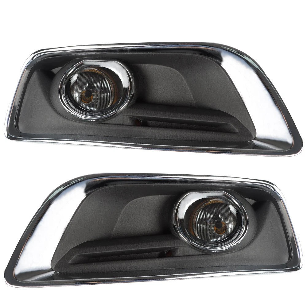 Clear Front Bumper Fog Lights Lamps + Switch + Wiring Kit for Chevy Malibu (2013–2015)