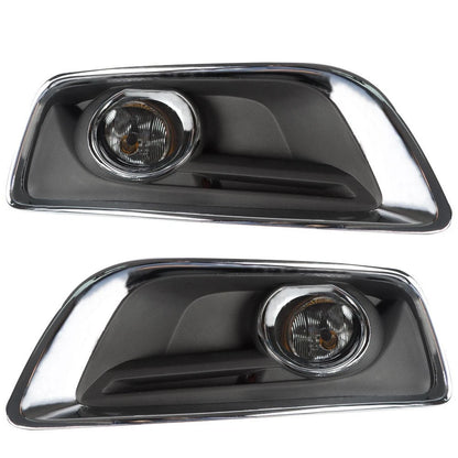 Clear Front Bumper Fog Lights Lamps + Switch + Wiring Kit for Chevy Malibu (2013–2015)