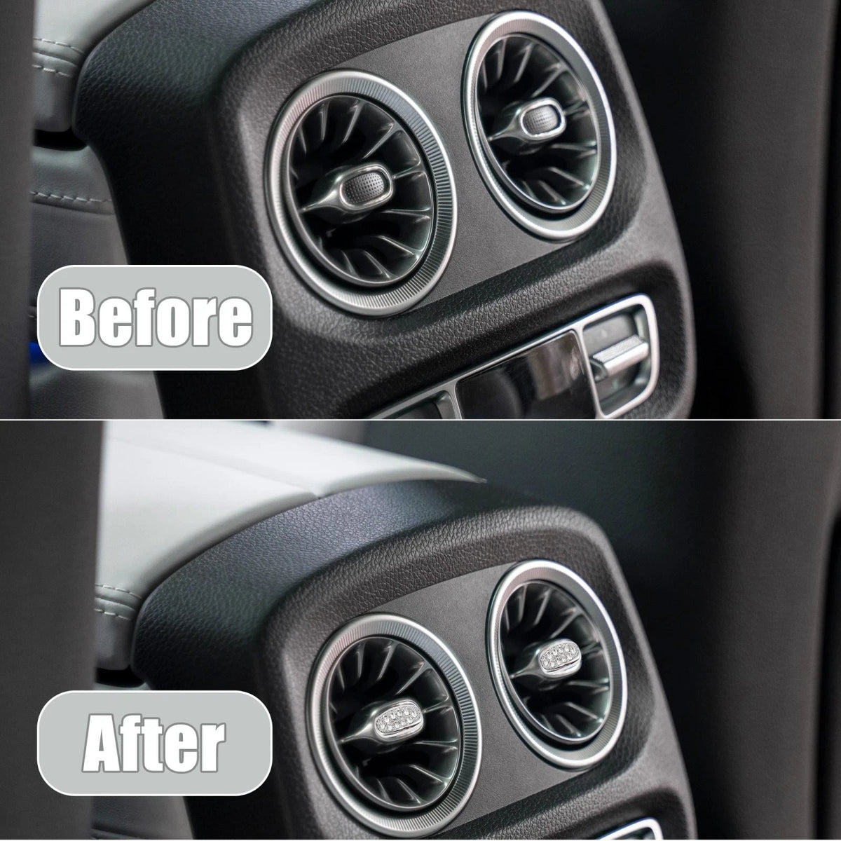 2pcs Rear Exhaust Port Knob Cover Replacement for Mercedes-Benz CLA (2019–2026)