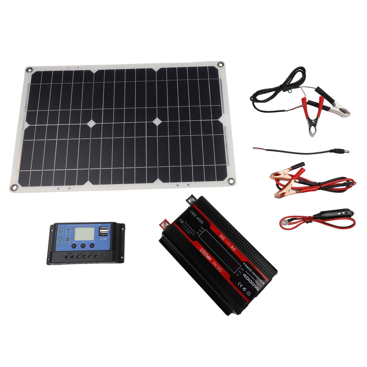 Solar Panel Kit with Fast Charging USB Ports for Universal Use
