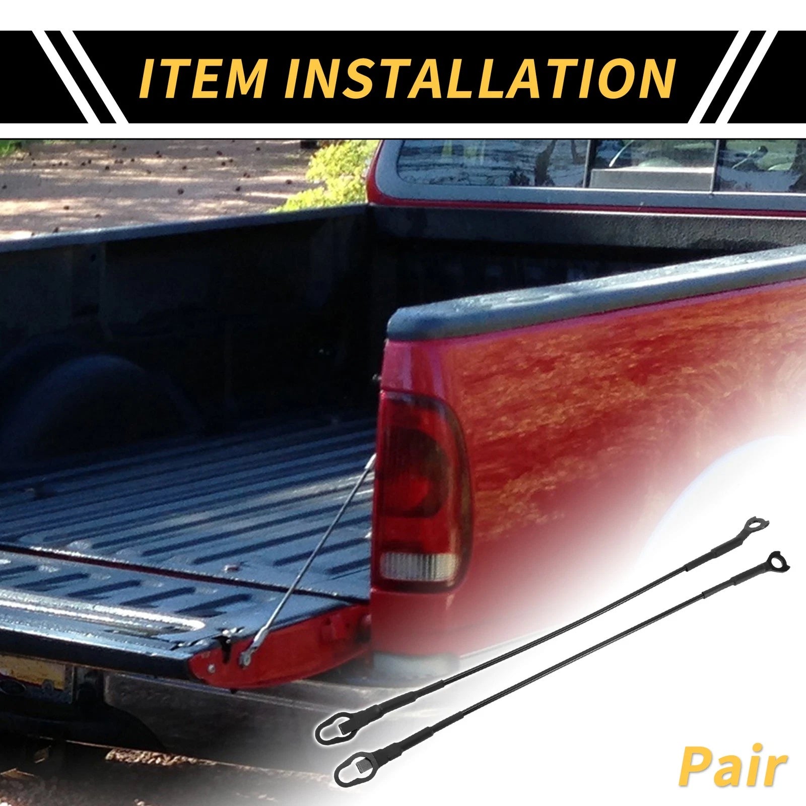 Tailgate Cables Pair for Dodge Ram 1500 2500 (2002–2010)