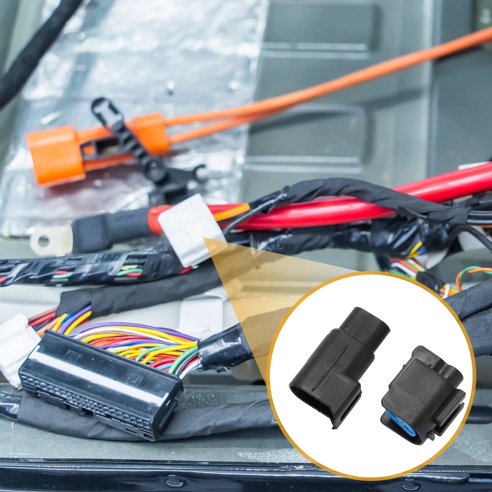 2 Pin Waterproof Sensor Wire Harness Connector Plug for Car Boat RV
