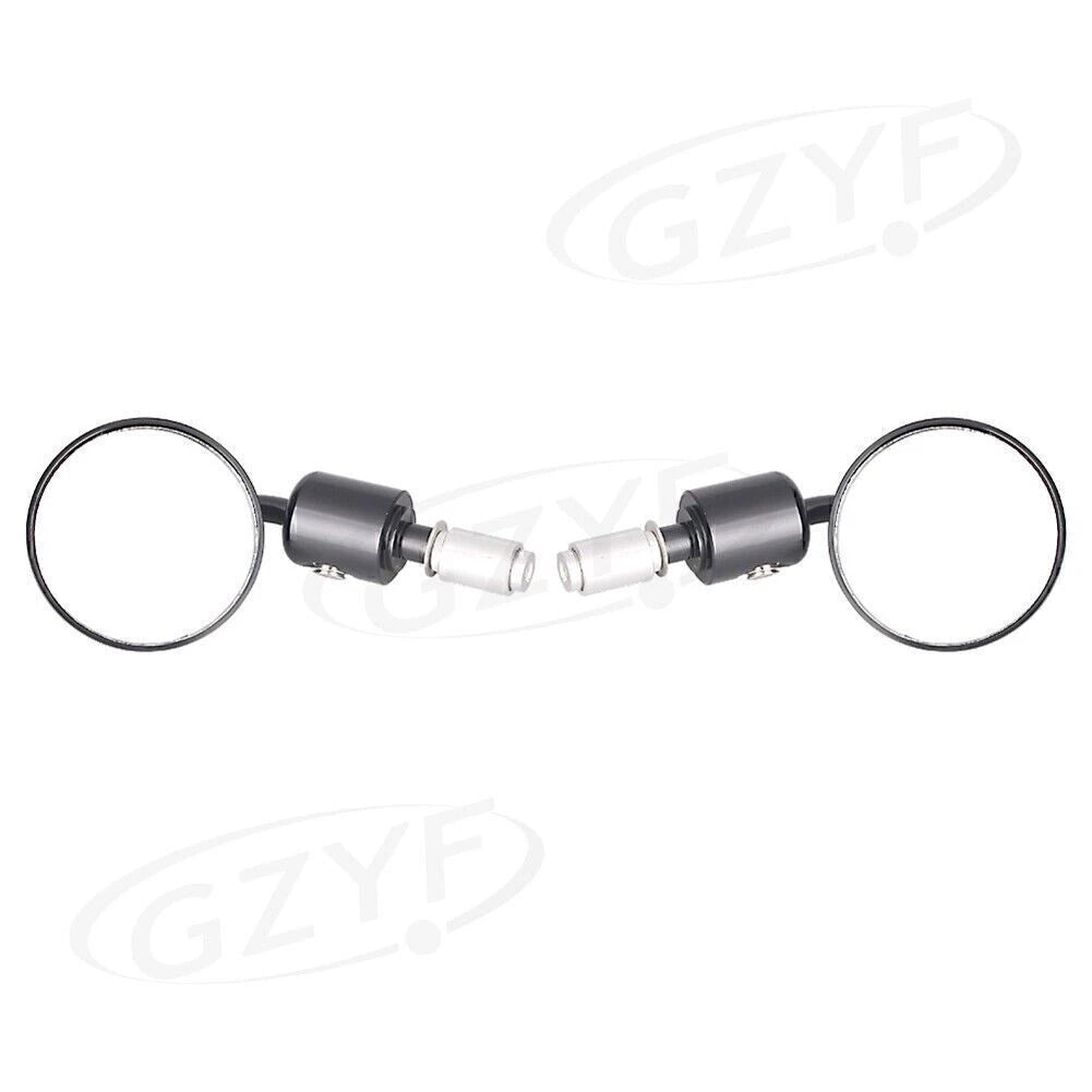 CNC 7/8" Handle Bar End Side Rearview Mirrors for Motorcycle (Universal)