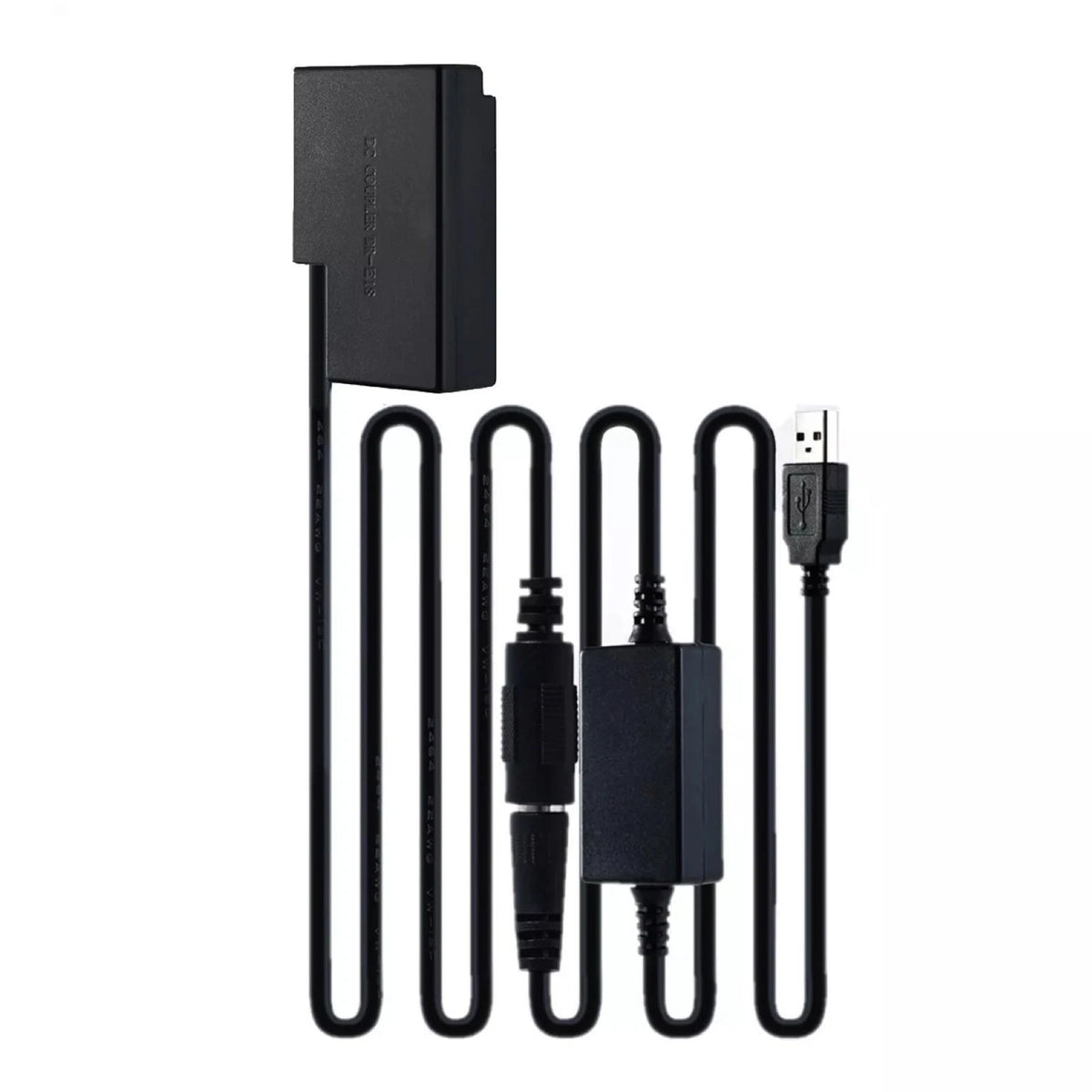 DR-E18 Dummy Battery + USB Power Cable for Canon EOS RP, 77D, 800D