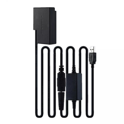 DR-E18 Dummy Battery + USB Power Cable for Canon EOS RP, 77D, 800D