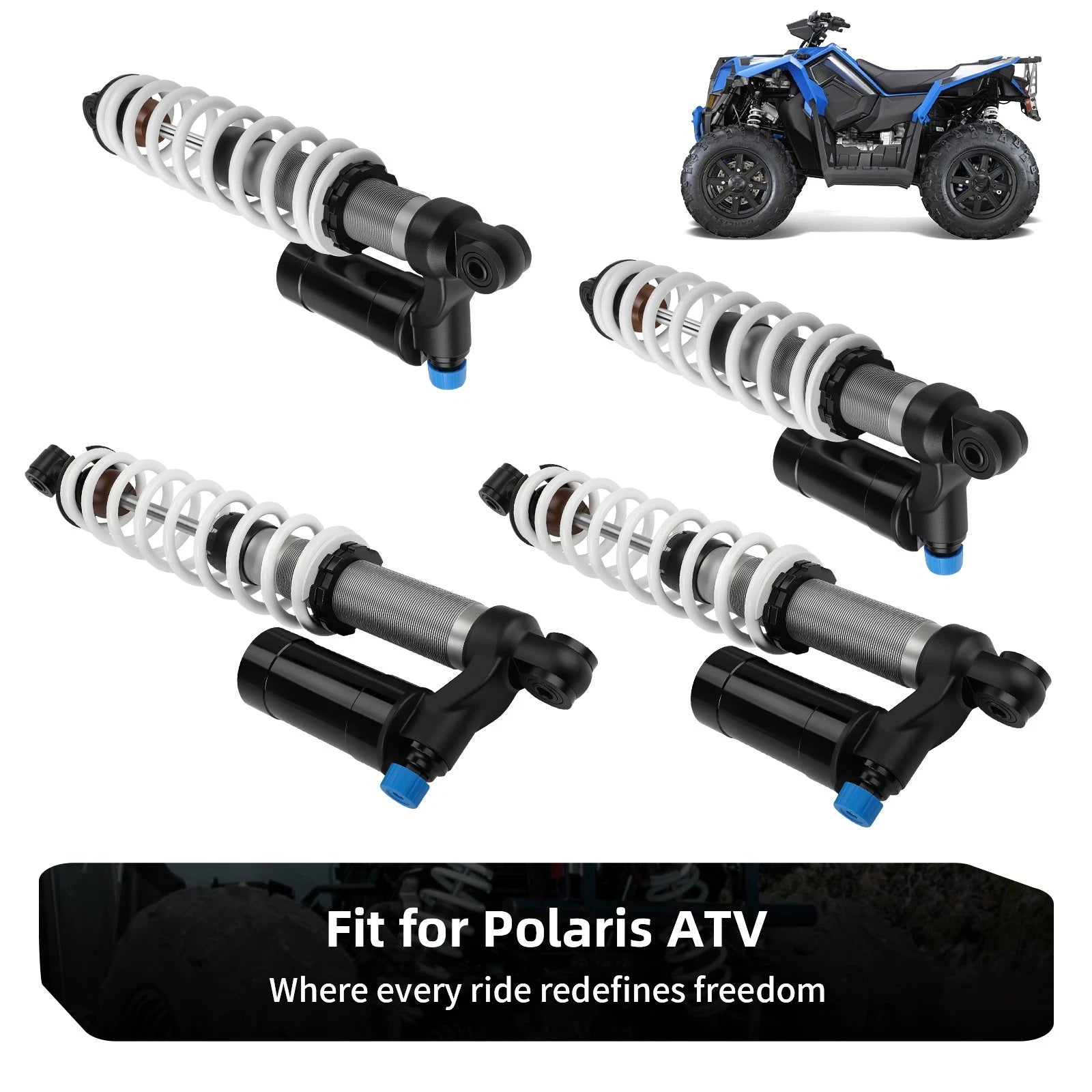 Set of 2 Rear & Front Shock Absorbers for Polaris Scrambler Sportsman (N/A) 7043464 7043463