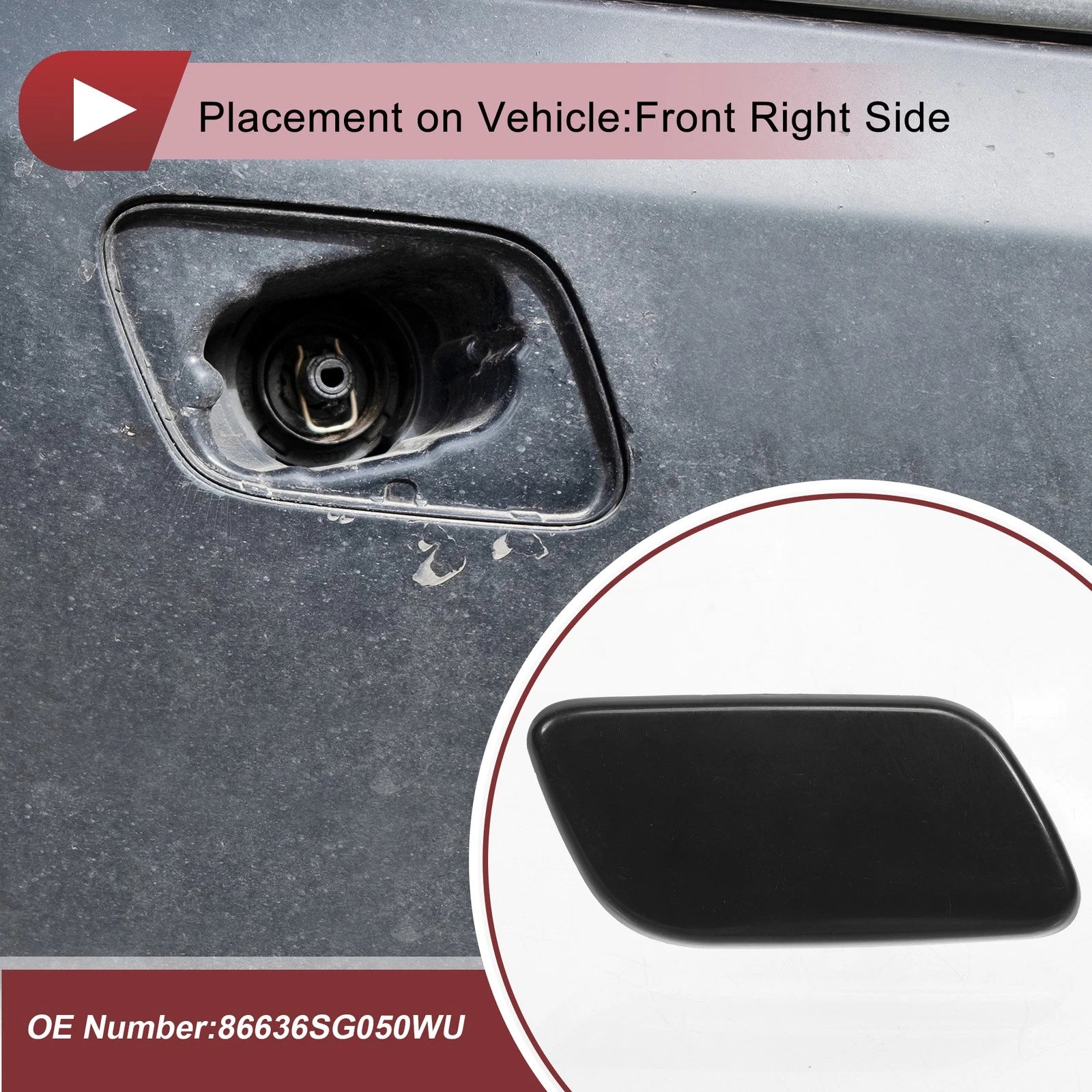 Front Right Washer Nozzle Cover Cap for Subaru Forester Sport (2013–2015)