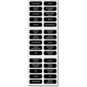 Label Set for Blue Sea 8030 DC Panel