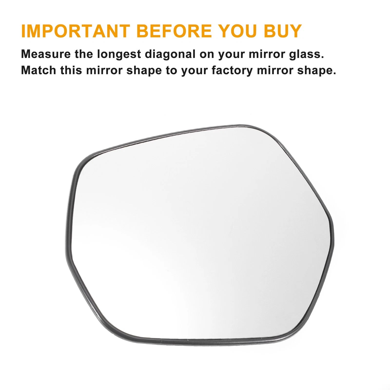 Left Side Mirror Glass White w Back Non Heated for Honda HRV (2014–2020)