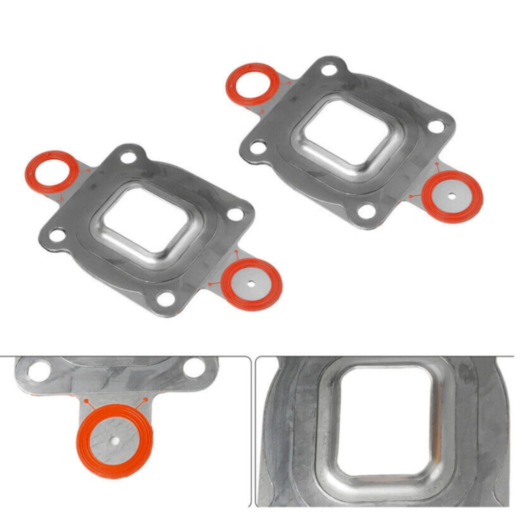 2X Exhaust Manifold Elbow Riser Gasket for MerCruiser 4.3 5.0 5.7 (V6 V8)
