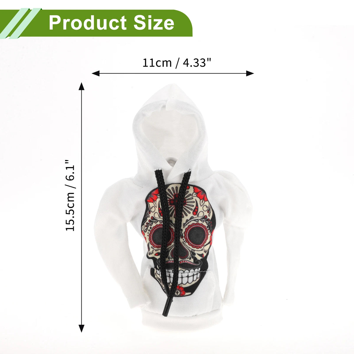 Gear Shift Knob Cover for Universal Cars (1 Pc) - White Polyester Skeleton