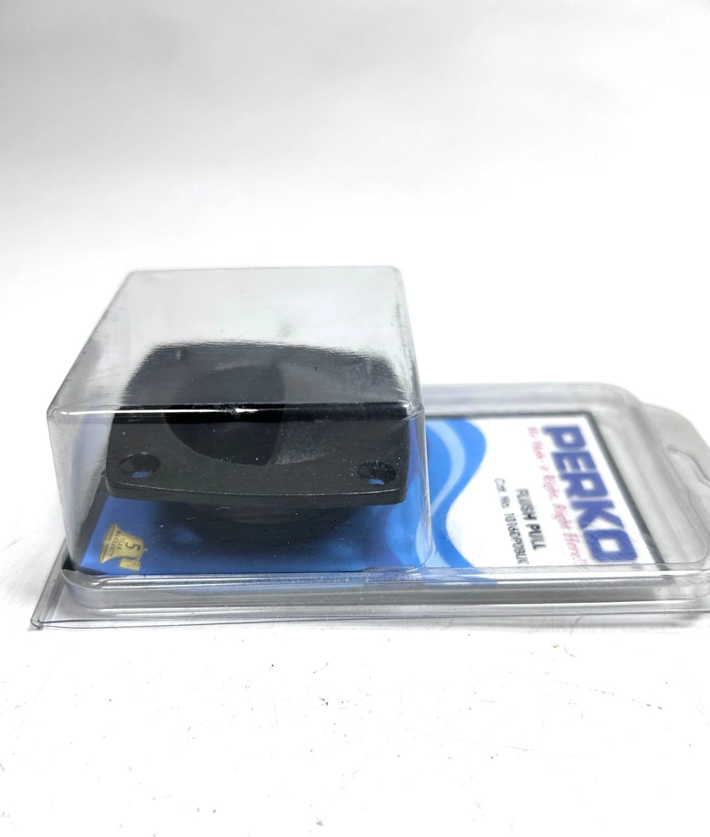 Set of 3 Perko 1016DP0BLK Black Plastic Flush Pulls 2.25'' x 2.25''