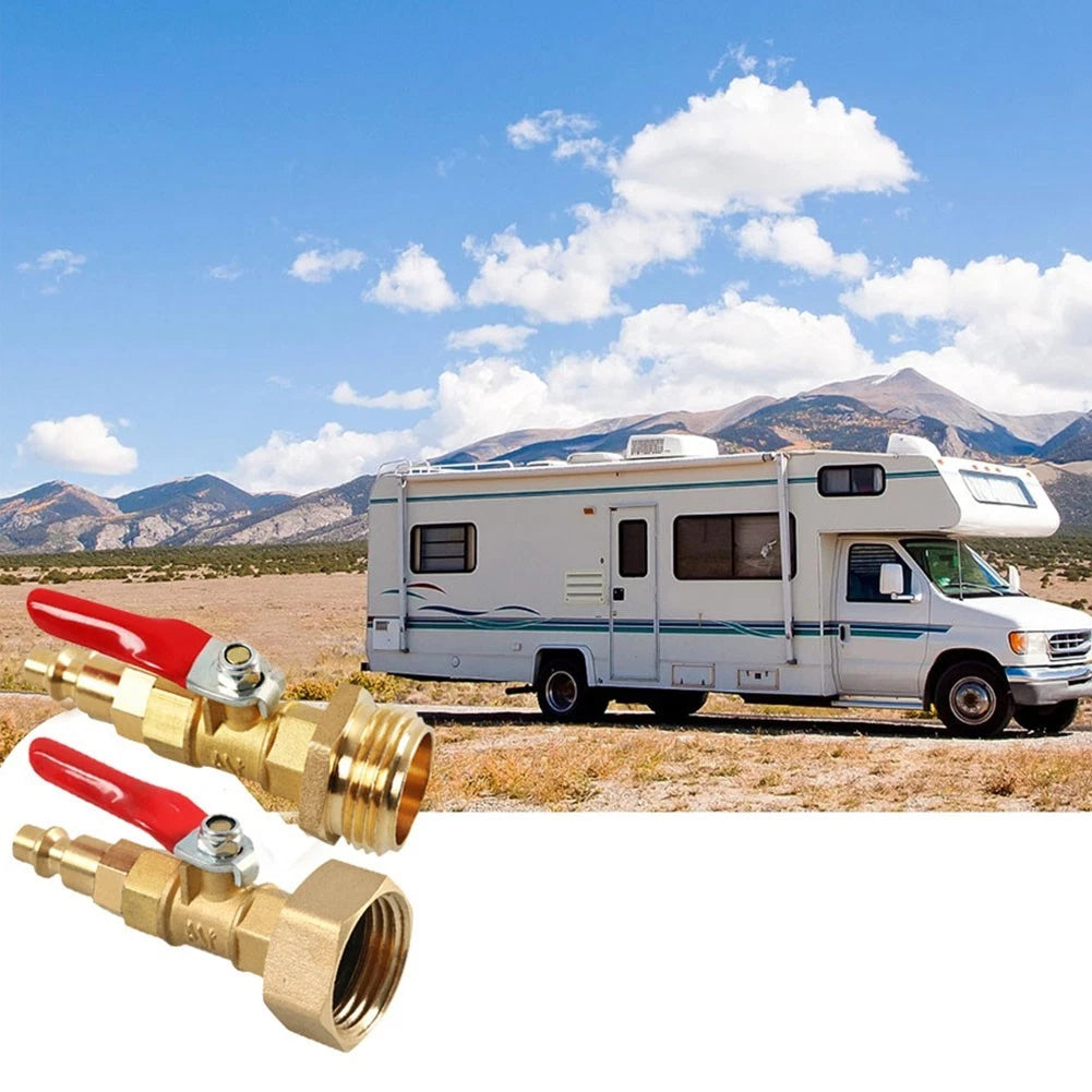 Brass Water Blowing Adapter for RVs Campers (Standard Size Threads)