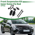 Front Suspension Tie Rod End and Ball Joint Kit 8pc for Toyota Sienna (2004–2010)