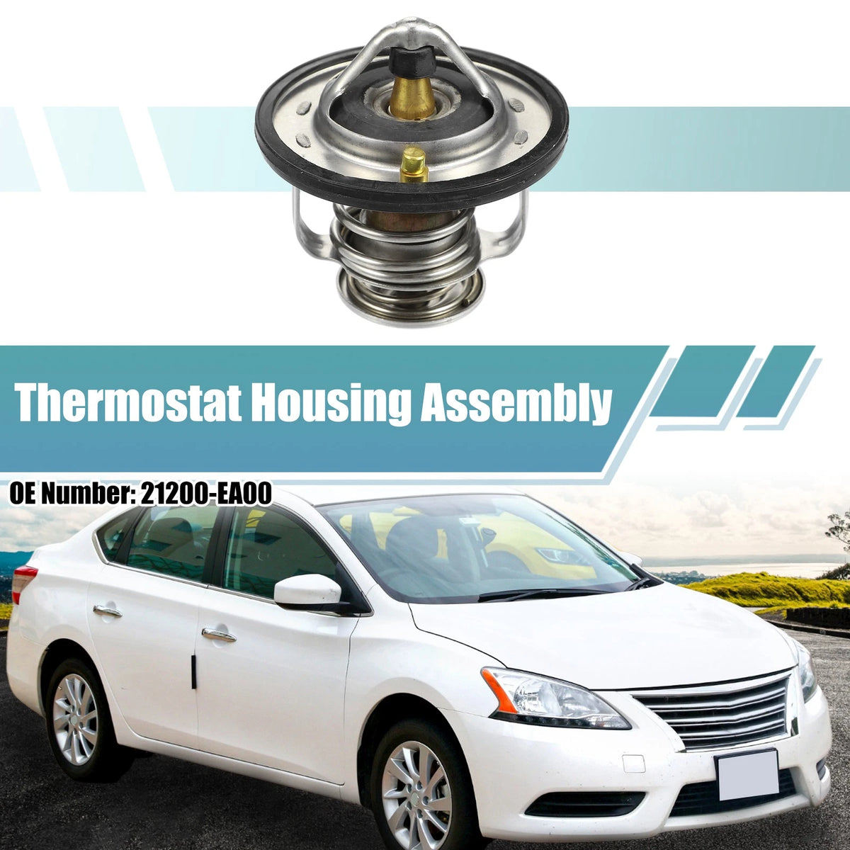 Engine Coolant Thermostat Housing for Nissan Altima Sentra Rogue (2013–2019)
