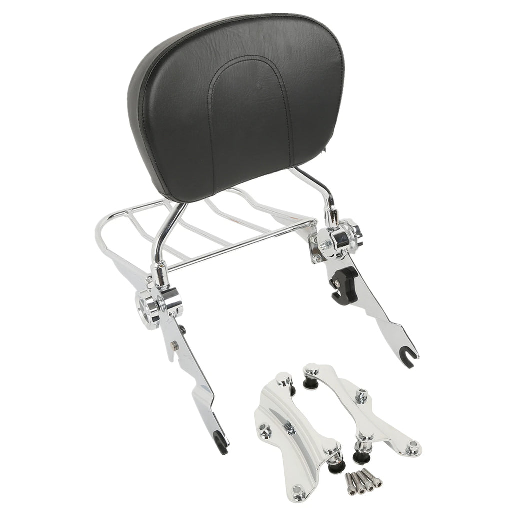 Sissy Bar Backrest Rack & Docking Kit for Harley Street Road Glide (2014–2024)