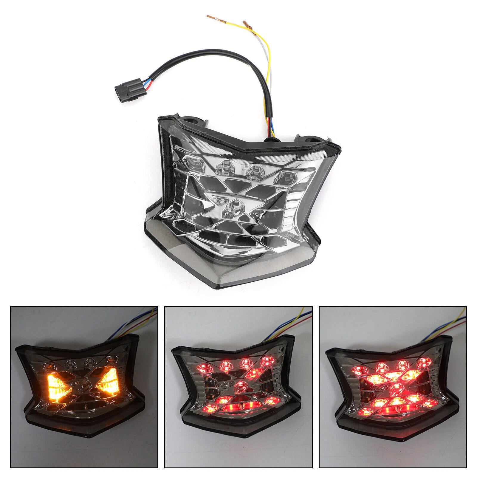LED Brake Turn Signals Taillight for Kawasaki Z650 Ninja 650 Z900 (2017–2024)