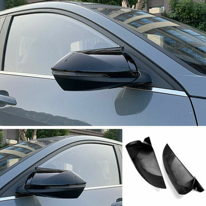 Set of 2 Rear View Trim Covers for - Glossy Black