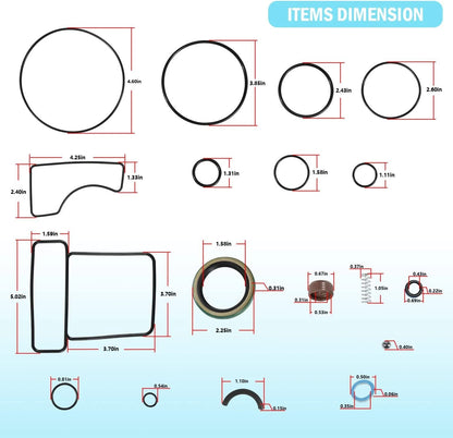 Upper Seal Kit for Mercruiser Bravo I II III X XR XZ (Replace 26-16709A2 18-2643)