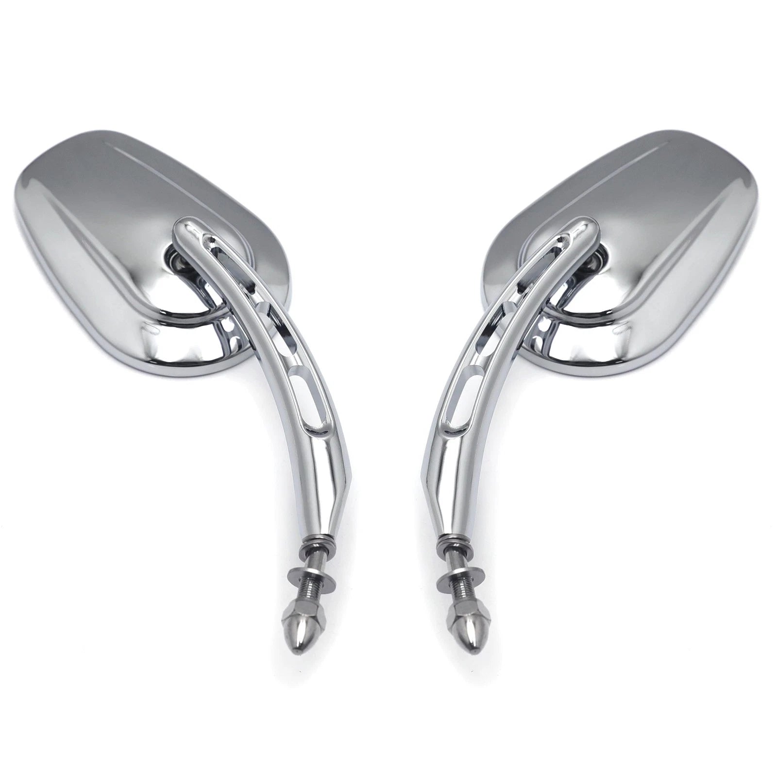 Chrome 8mm Big Rear Side Mirror for Harley Dyna Super Glide (2005–2017)