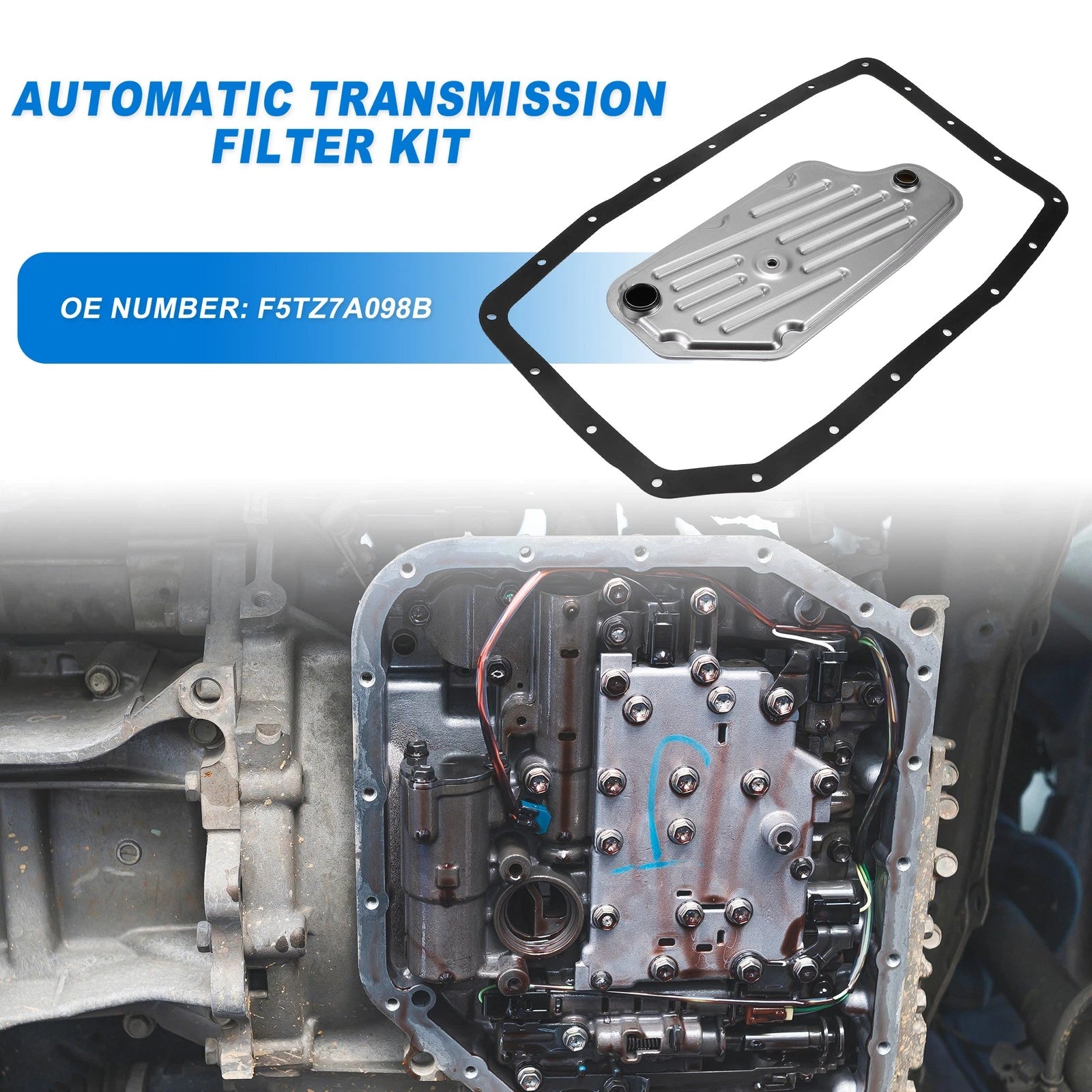Transmission Filter Oil Pan Gasket Kit for Ford A4LD-E (1980–1994)