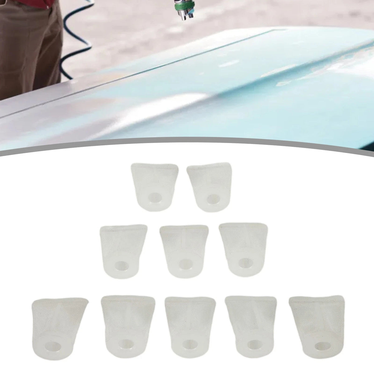 10 PCS Pot Paint Filter for Auto Accessories 120 Mesh 8/10/12mm
