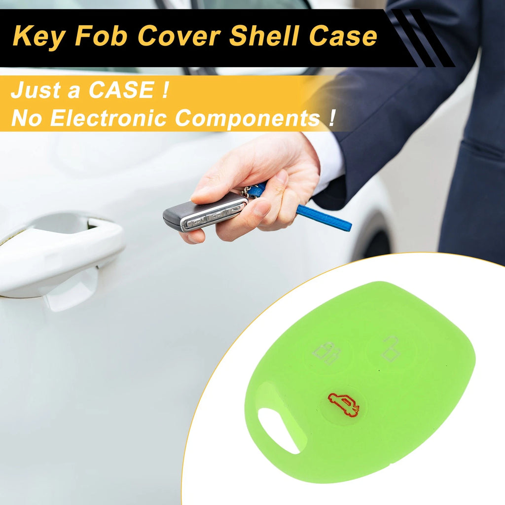 Light Blue Glow Car Key Case for Ford Courier (2016–2023) - 3 Buttons