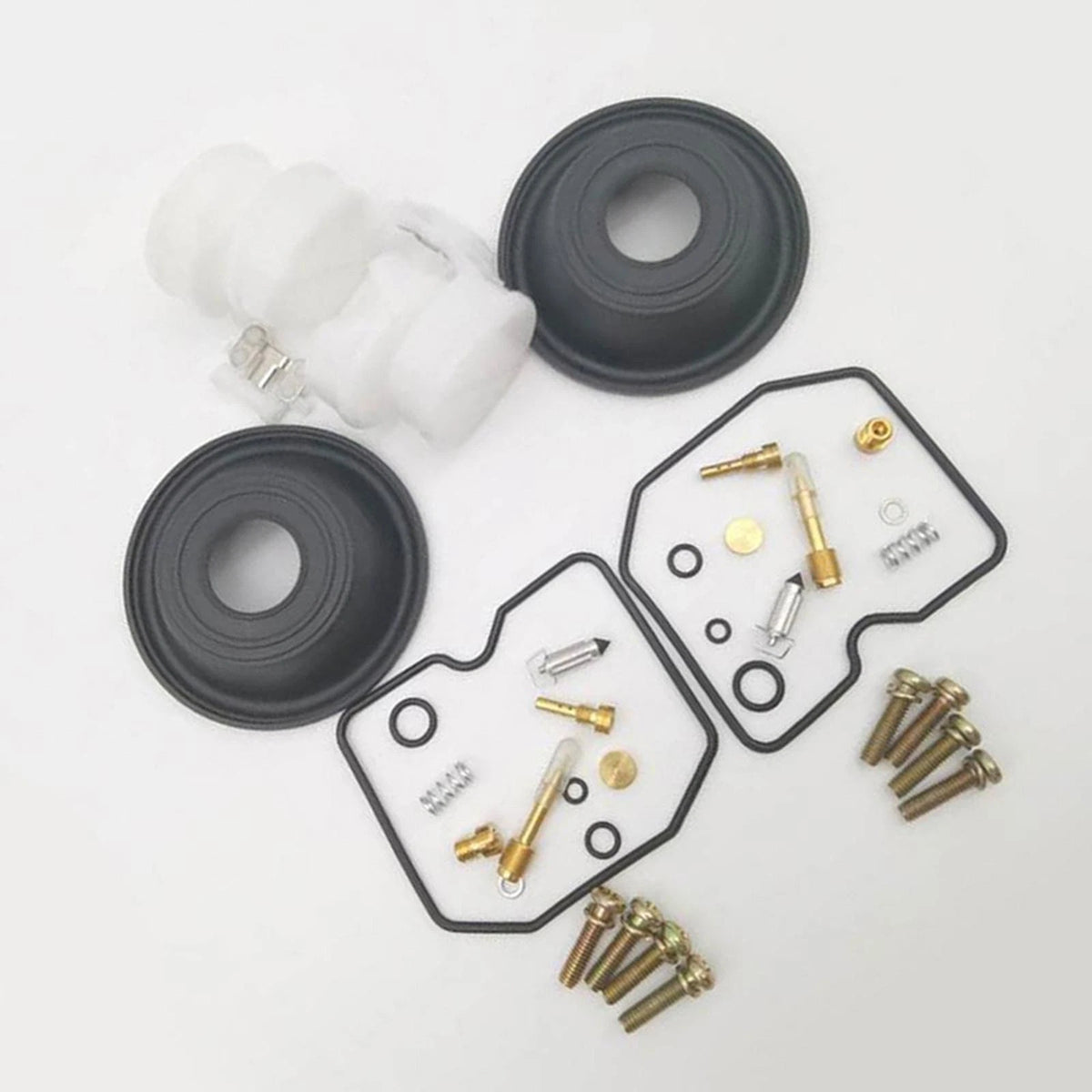 2 Sets Carburetor Repair Kit Plunger Diaphragm for Kawasaki Vulcan 500 (1990–2006)