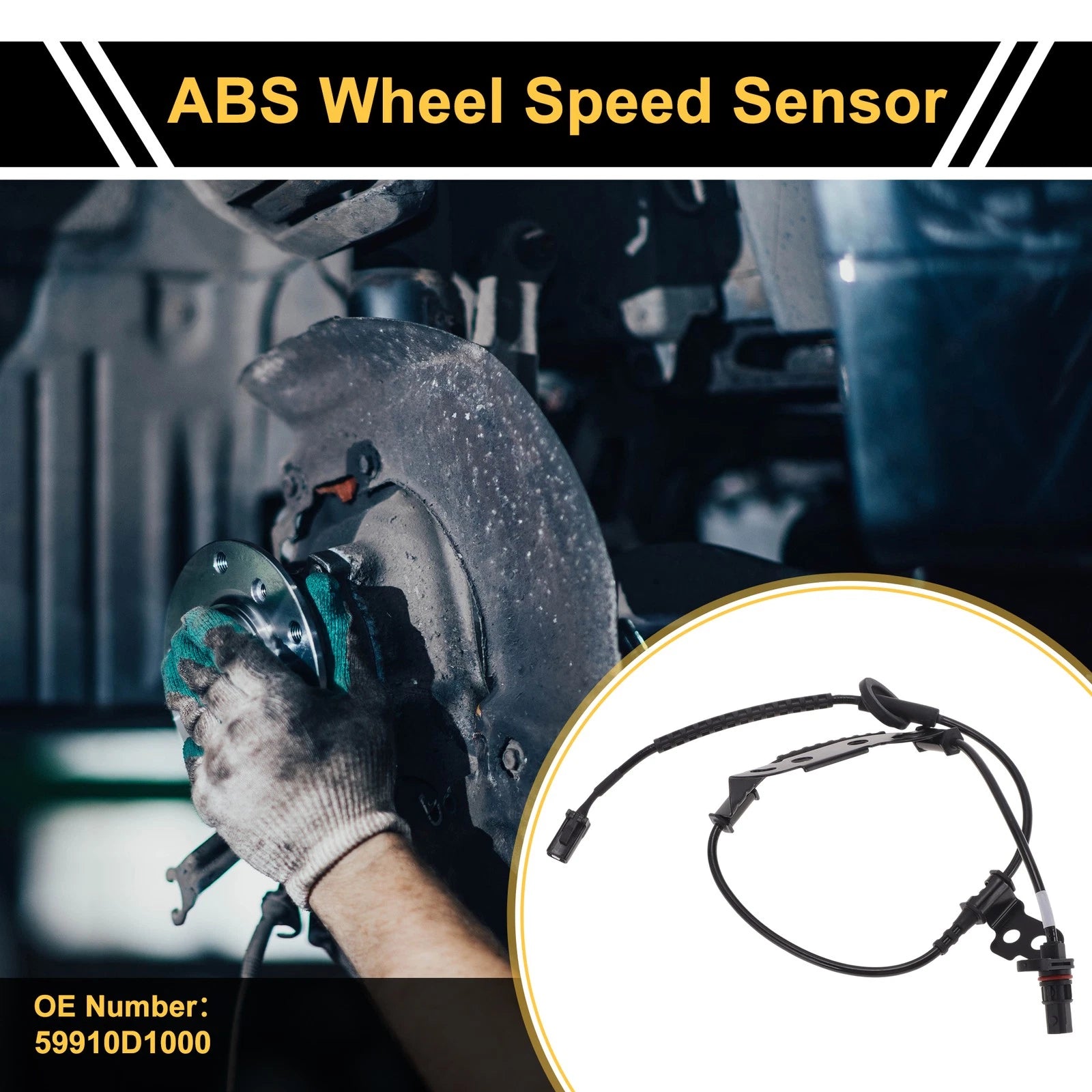 ABS Wheel Speed Sensor No. 59910D1000 for Kia K4 (2014–2017) Rear Left